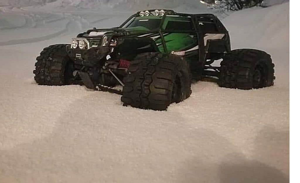 remote control car in snow